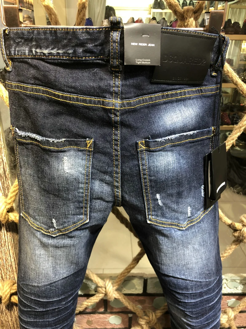 New DSQUARED2 Denim Jeans Holes Trousers Pants Biker Jeans HOMME Ripped Jeans COOLGUY  Jeans Men Pants 9316