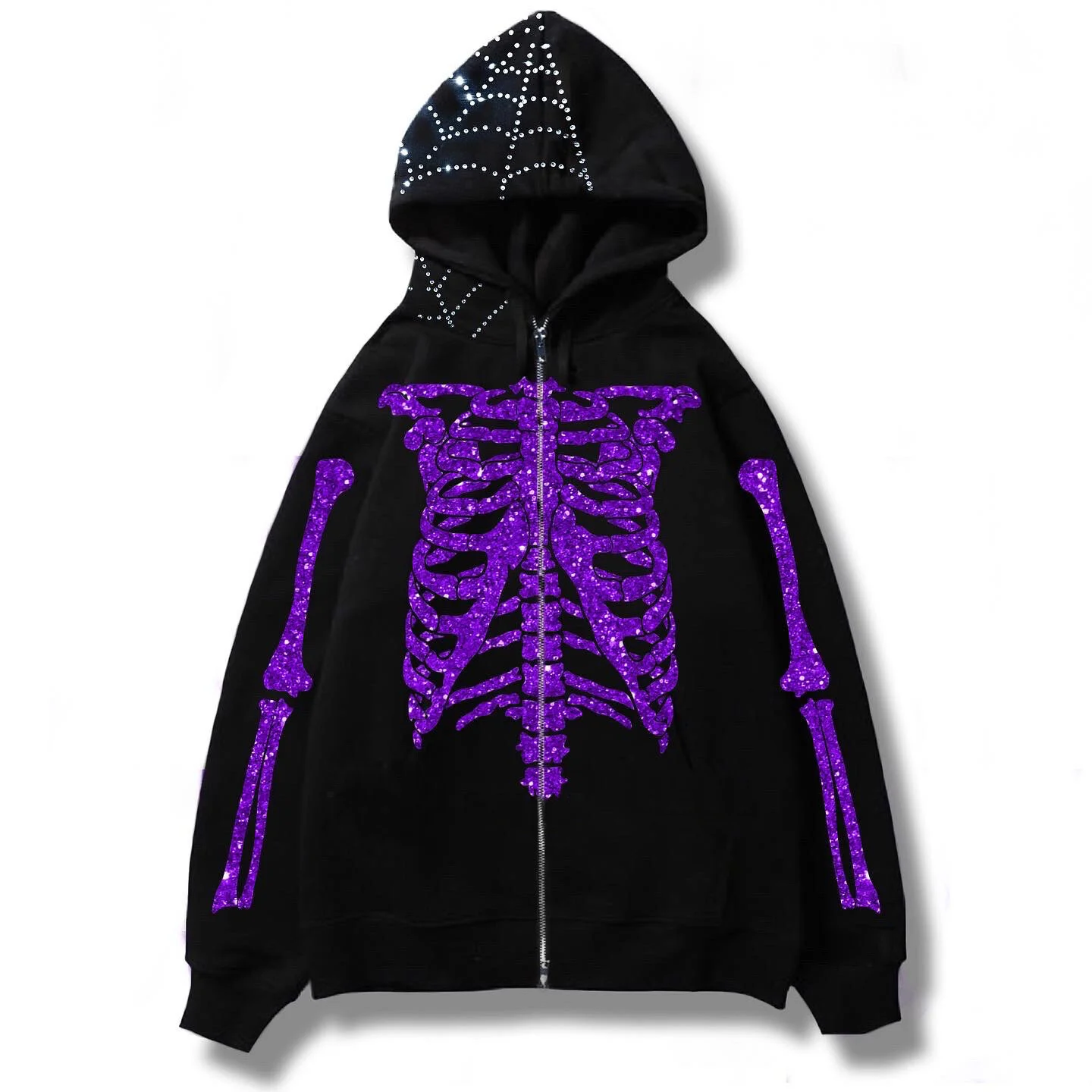 

Stranger Things Mens Streetwear Skull Hoodies Couple Style Cardigan Skeleton Hoodie Men Oversized Zip Up Sweatshirt