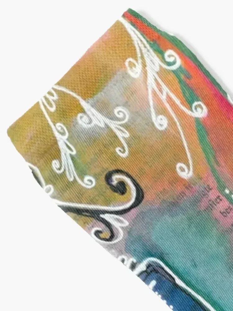 Блестящий цветок или шампанское? Носки рождественские подарки забавные Мужские