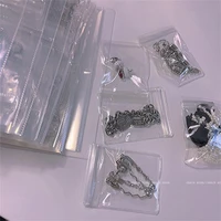 103050pcs jewelry zip lock bags anti oxidation jewelry transparent storage bags portable earring rings necklace holders gift