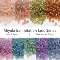 1 5mm yuxing miyuki imitation jade ice series glass rice beads diy bracelet earrings clothing accessories