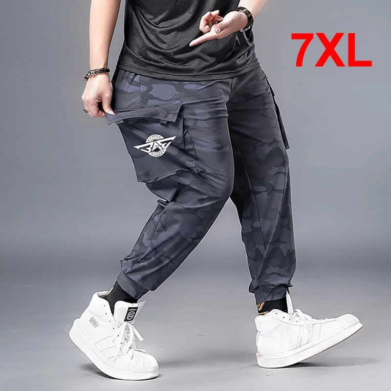 

Joggers Men Streetwear Camouflage Pants Baggy Sweatpants Fashion Casual Trousers Plus Size 7XL Camo Pant Elastic Waist HA079