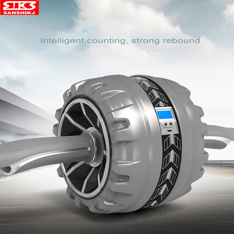 

New Silent Ab Roller Automatic Rebound Household Intelligent Fitness Equipment Multifunctional Belly Wheel