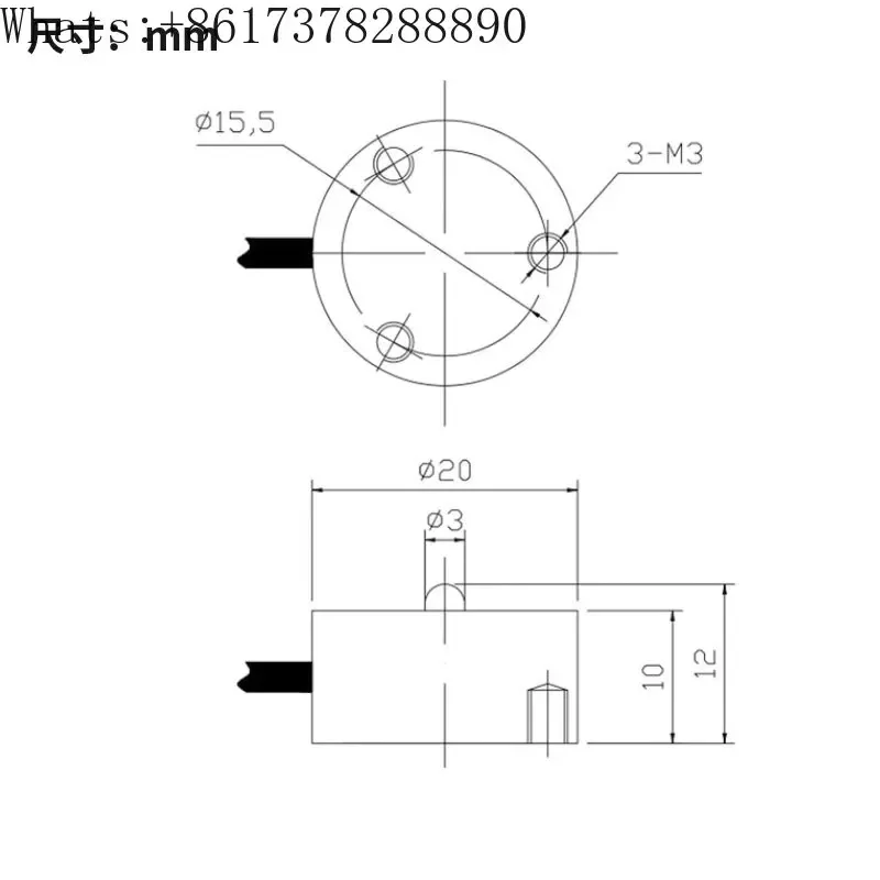 JHBM-M1 мембранная коробка миниатюрный динамометр взвешивание одного давления