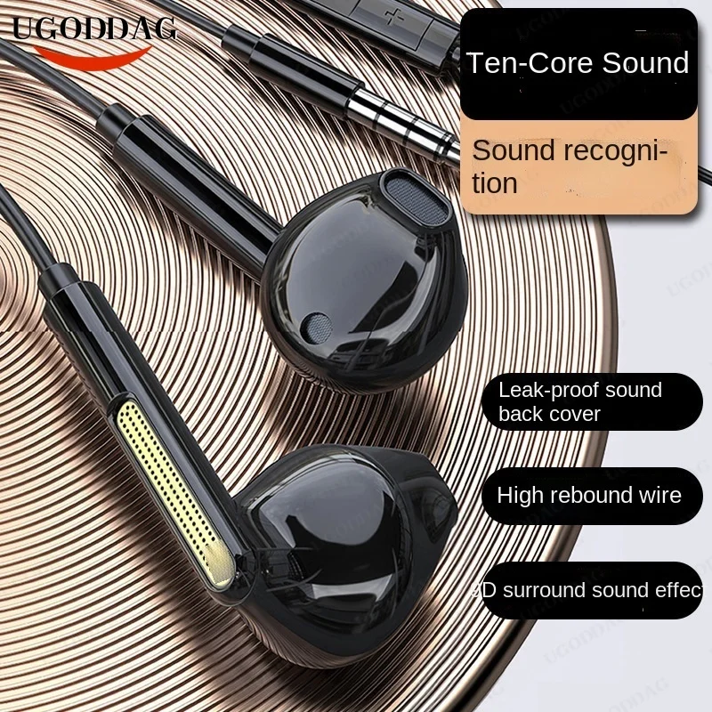 

Quality Type C Wired Headphones Music Headphones Games 3.5MM Earplugs Stereo Handfree Headphones Mobile Phone Gamer Accessories