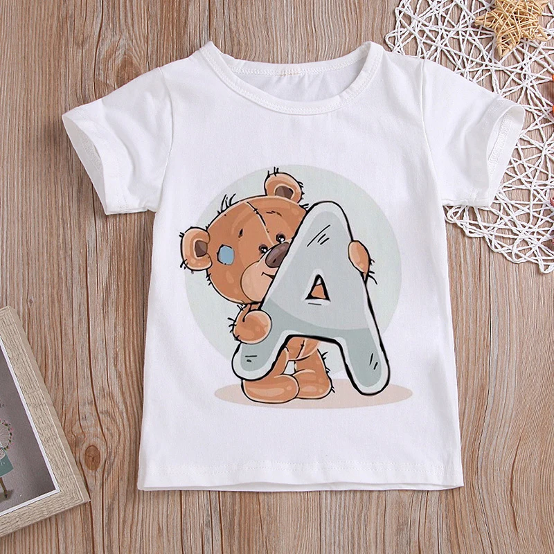 Summer Kids Boys Girls Birthday T-shirt Short Sleeved  1-9 Year Children Party Clothing Tees Top,Drop Ship