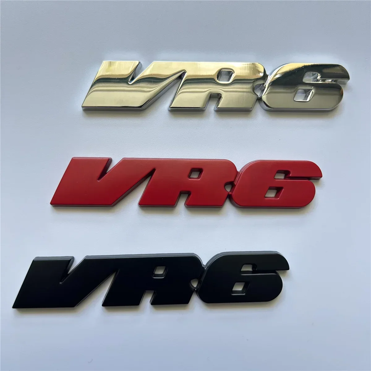 Стайлинг автомобиля 3D VR6 Металлическая хромированная эмблема из цинкового