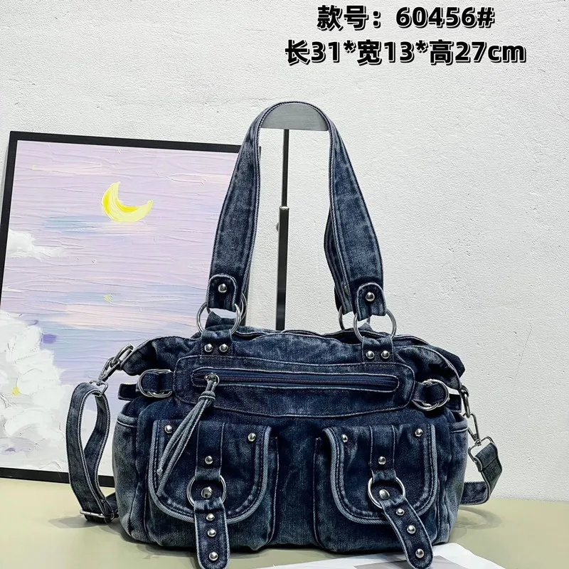 Новинка 2024 Корейская версия модной ретро сумки с несколькими карманами модная