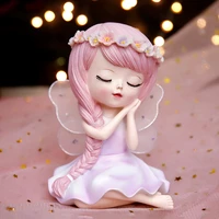 cute flower fairy girl pink wreath girl creative car decoration pink auto accessories