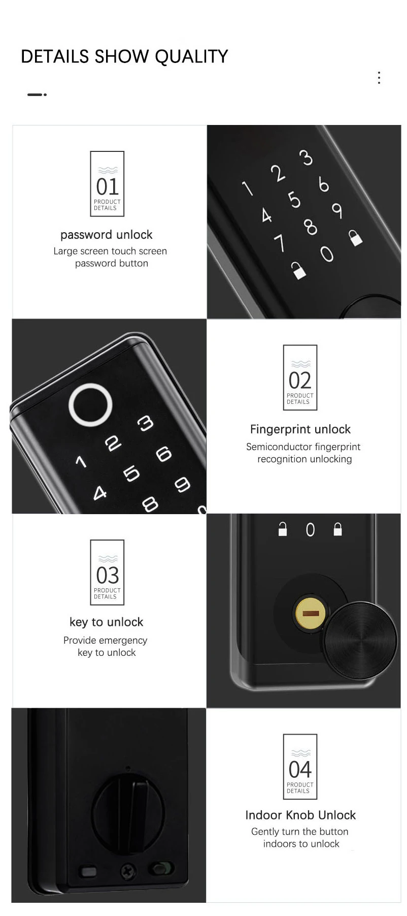 Умные блокировочные замки Tuya Bluetooth-приложение биометрический сканер отпечатков