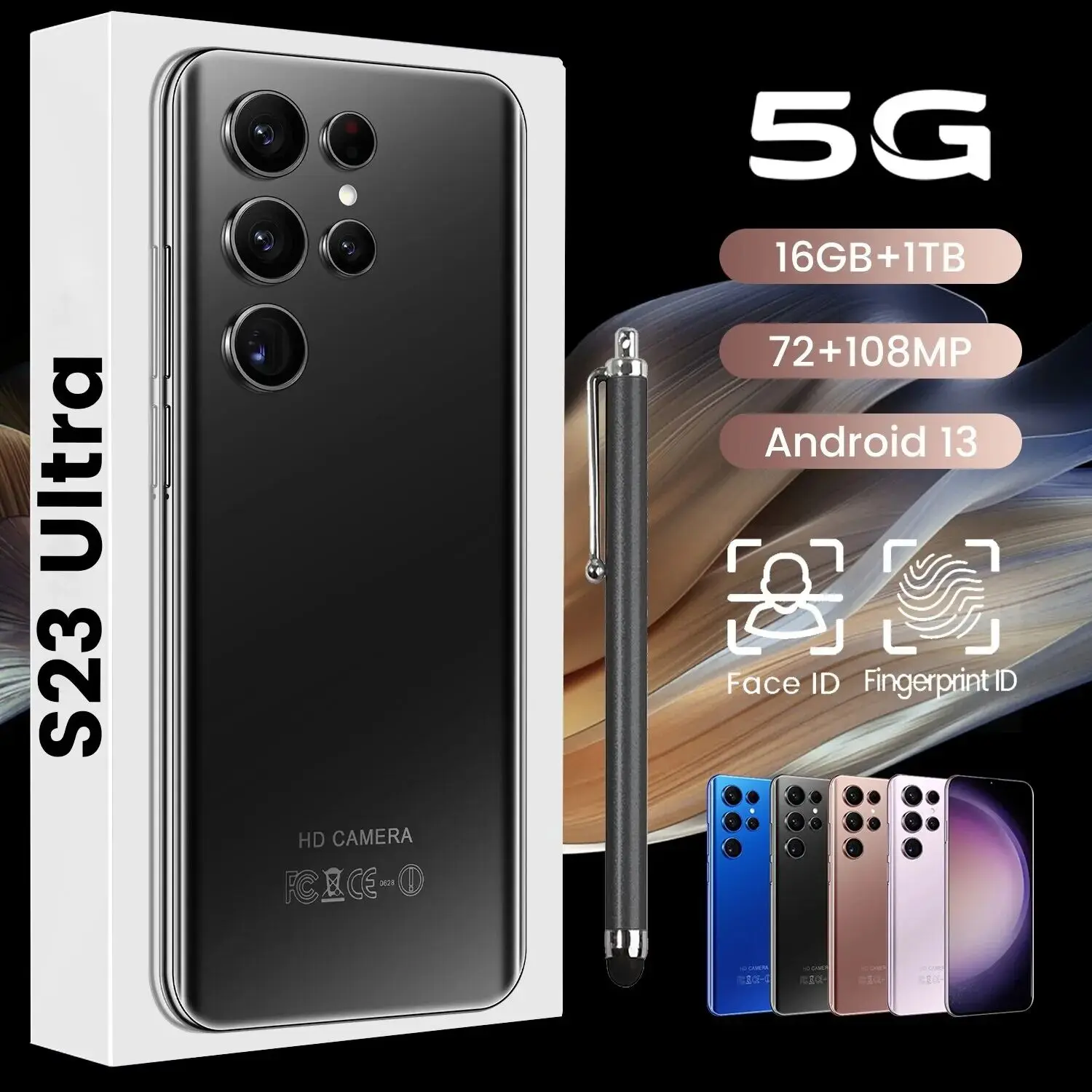 

New Brand S23 Ultra 5G Smartphone 7.3 Inch Full Screen Telephone 16GB+1TB 4G Mobile Phones Global Version Android 13 Cell Phone