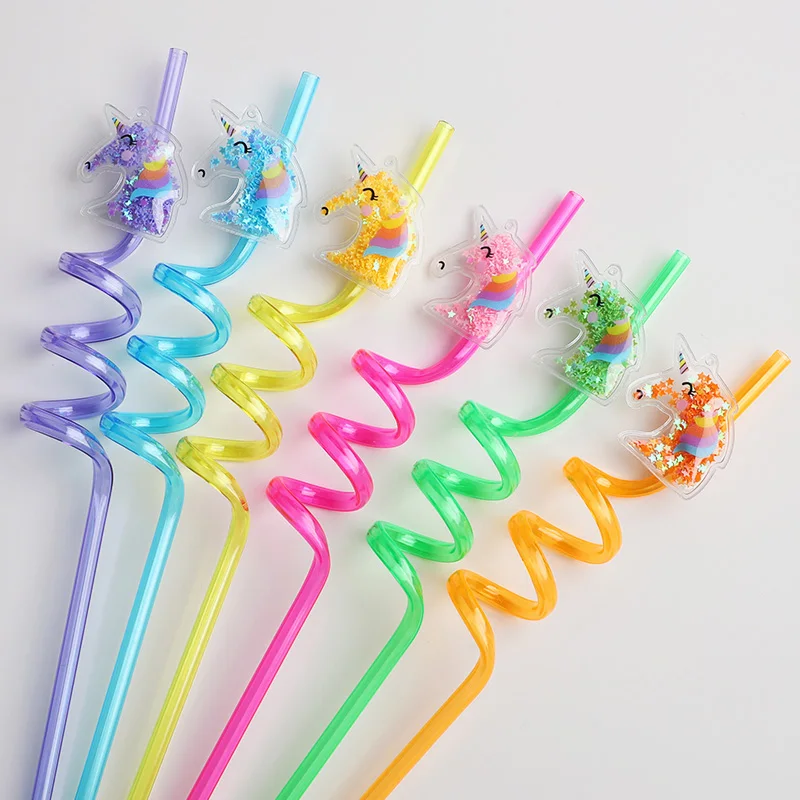 

Многоразовые трубочки радужный единорог xunyihappy 6/12 шт