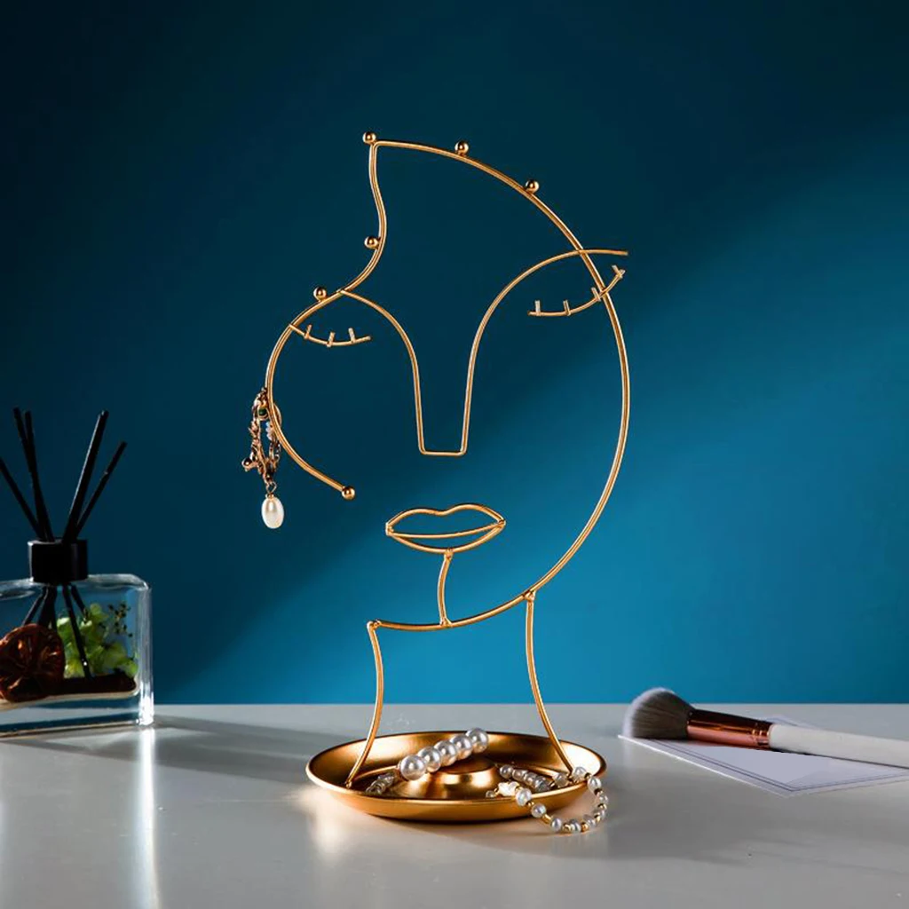 2022 New Metal Crafts Jewelry Display Rack Storage for Decor Women Rings Necklace Trinket