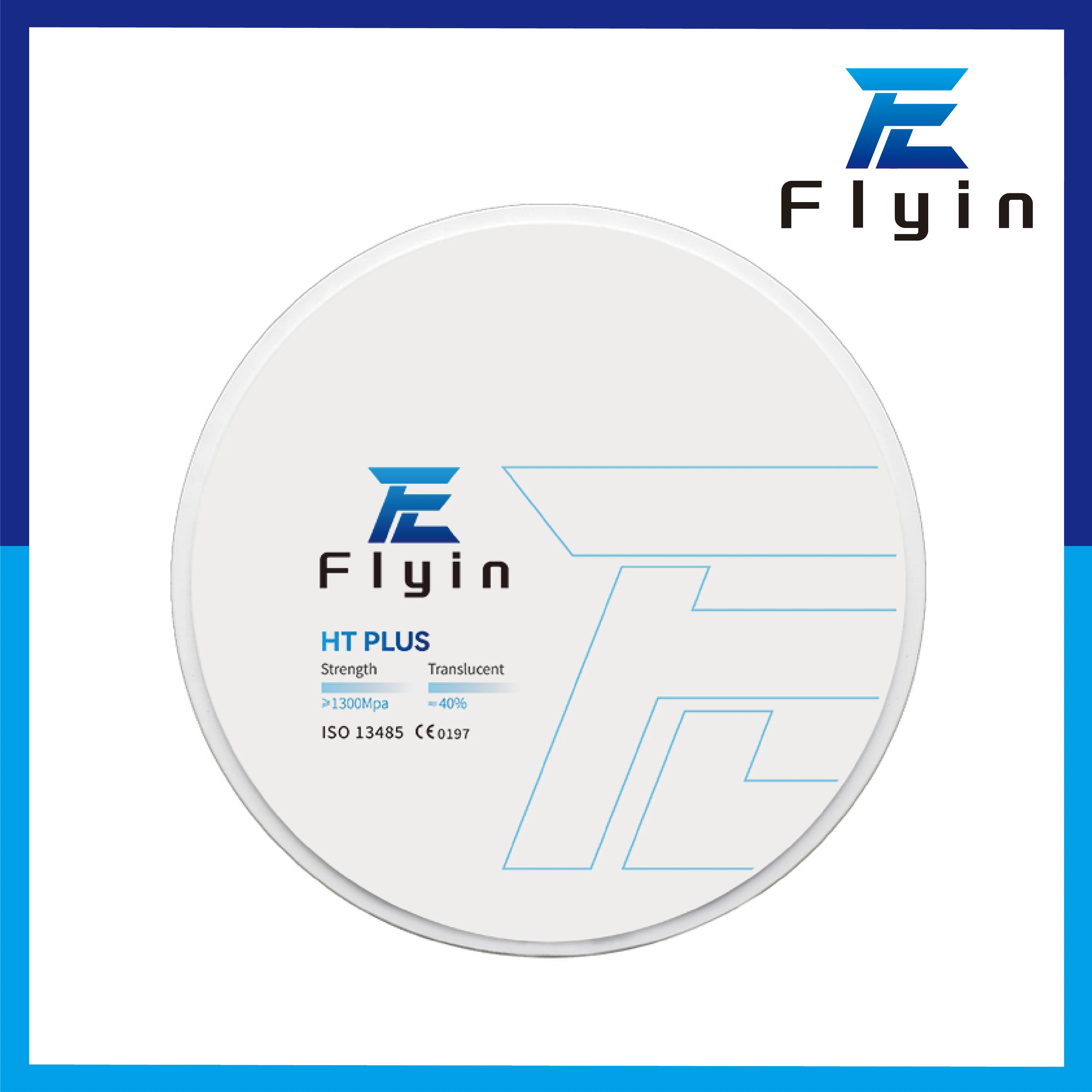 Flyin циркониевый стоматологический блок монослойный Цирконий чистый HT-Plus прочный