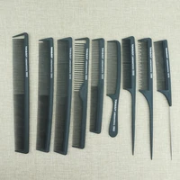 professional hairdressing carbon comb black hair comb anti static heat resistant barber hair cutting comb hair care styling tool
