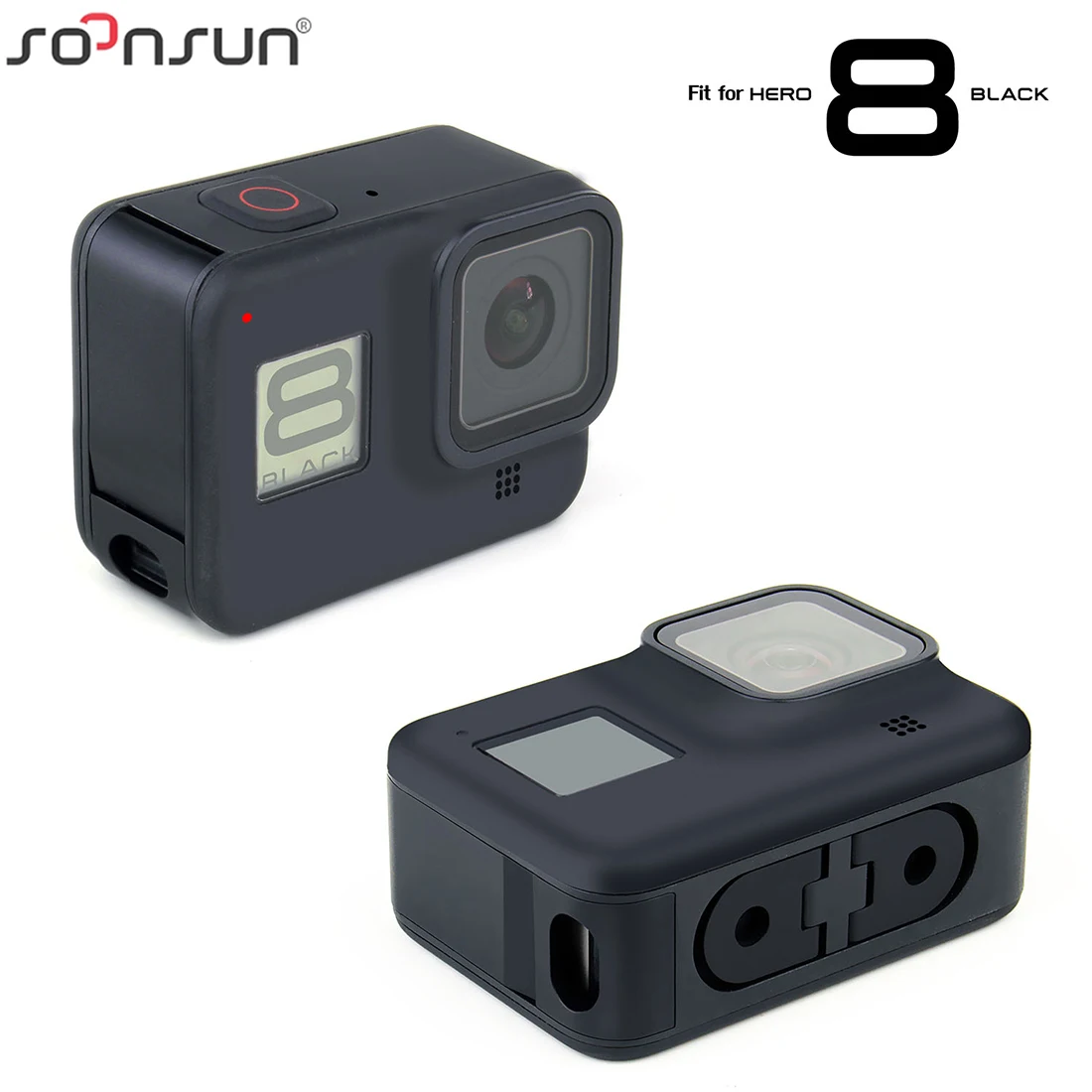 SOONSUN Aluminum Side Cover for GoPro Hero 8 Black Replacement Battery Door Go Pro Camera Gopro Accessories |