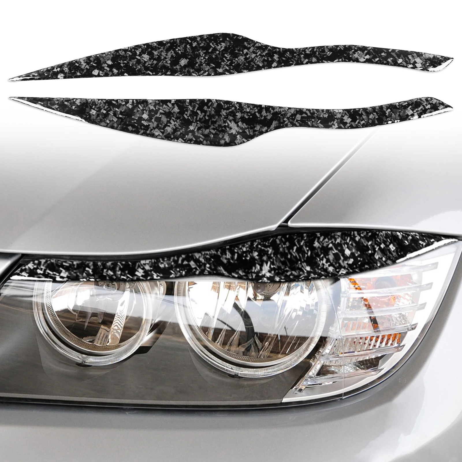 Фото Кованое углеродное волокно, крышка для век, накладка для бровей для BMW 3 серии E90 E91 №3