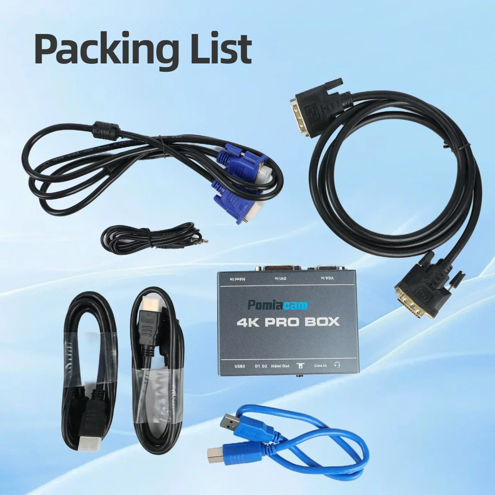 

Захват кристально-прозрачного видео с помощью 4K PRO BOX DVI HDMI VGA к USB3.0 Карта захвата HD-видеозахвата HDMI Loop Out