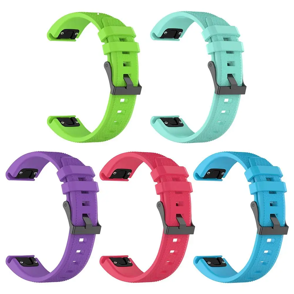 

22mm Silicone Strap Watchband Replacement Compression Forming Strong Durable for Garmin Fenix5Plus Fenix5 Quatix5