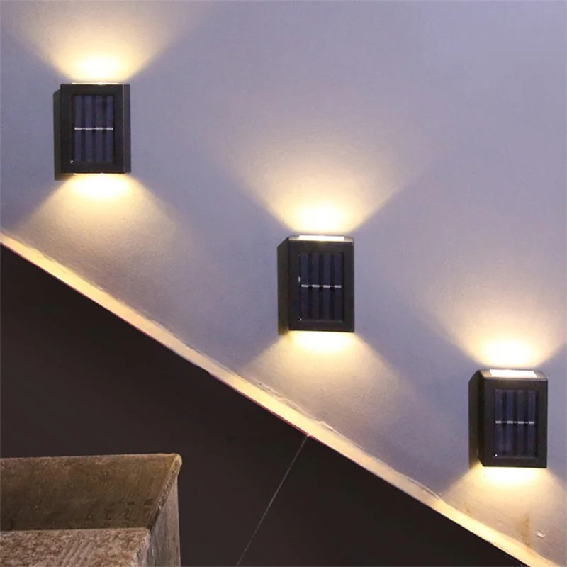 

8/6/4/2/1Pcs Solar Lights Outdoor Waterproof Solar Wall Lamp Smart LED Garden Decor UP/Down Illuminate Sunlight Sensor Lamp