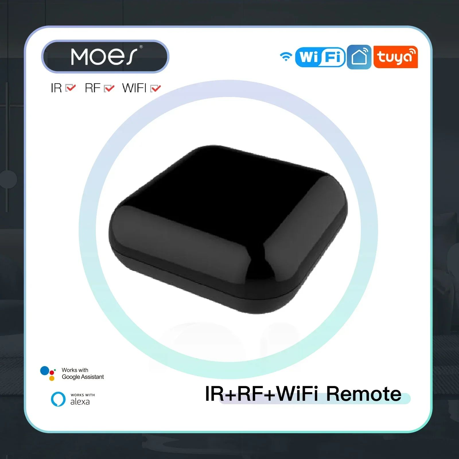 

Универсальный пульт дистанционного управления MOES Wi-Fi RF IR