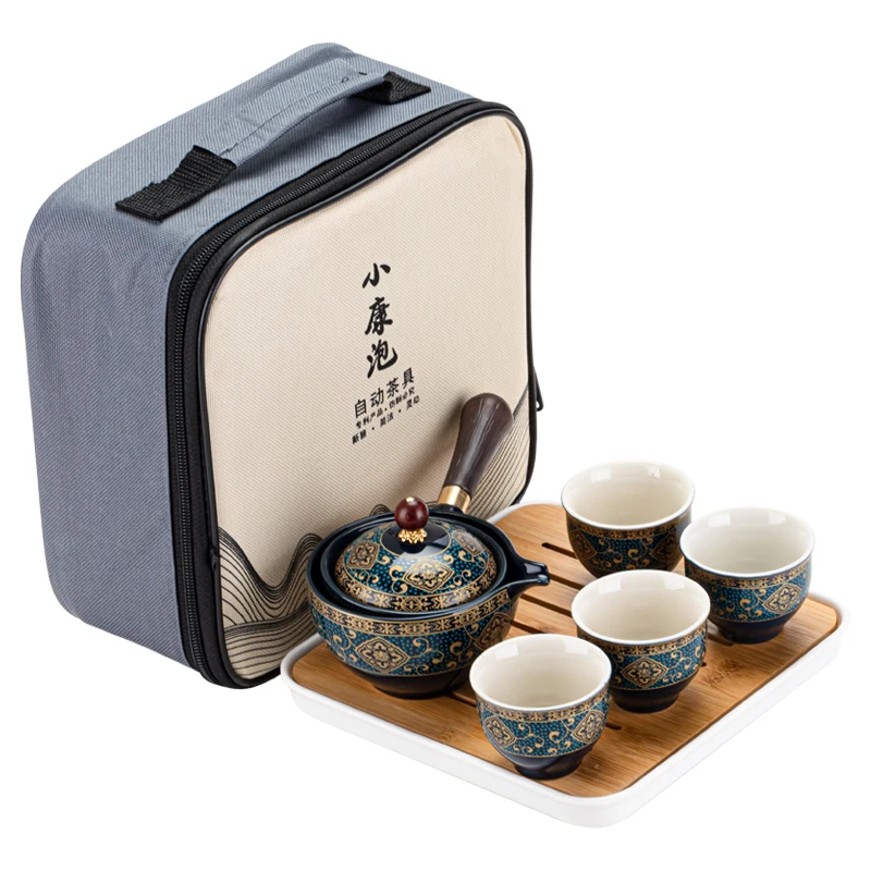 Swing Tea Artifact Lazy Kung Fu Tea Set Portable Xiaoyao Teapot Teaware Kitchen Dining Bar Home Garden 5