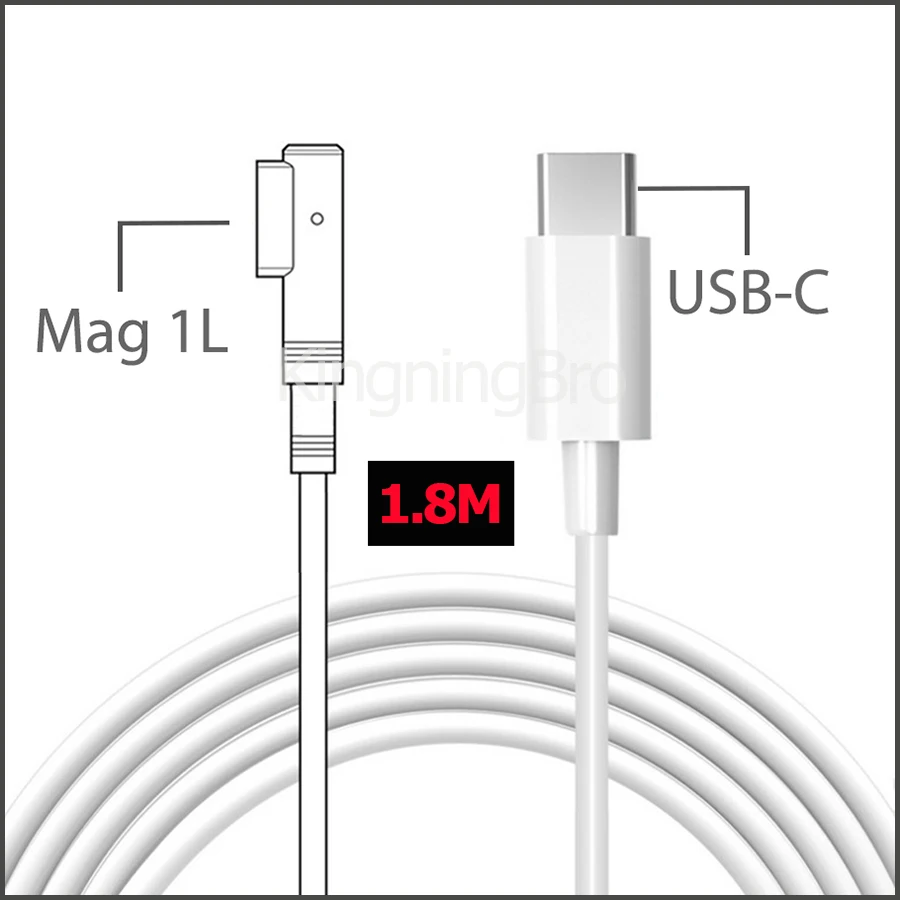 USB C Тип к Mag 1 L 2 T адаптер кабель для MacBook A1278 A1502 A1398 A1466 45 Вт 60 85 зарядный | Компьютеры