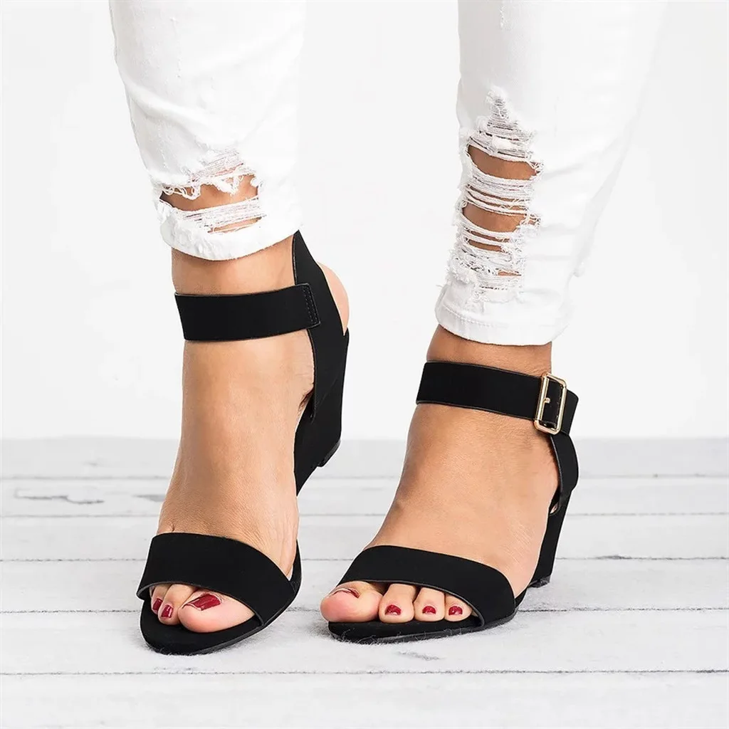 

New Fashion Casual Simple Wedge Women's Shoes Women's Sandals Heightening Flat Shoes sandals women 2022