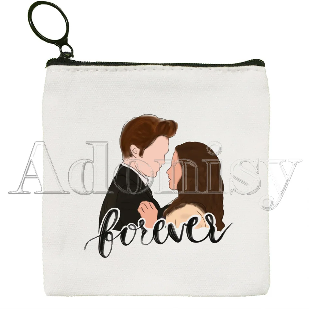 Twilight Cute Mini Coin Purse Canvas Student Wallet Coin Case Zipper Hand Female Key Case