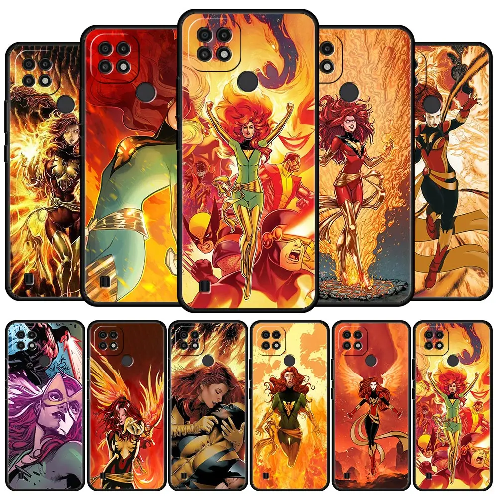 

Cover Case for Realme 6 7 8 8Pro 9 9Pro 7i 8i 9i Pro C3 C11 C15 C21 C21Y C35 GT XT GT2 GTNeo2 Japan Coque Marvel Jean Grey Girl