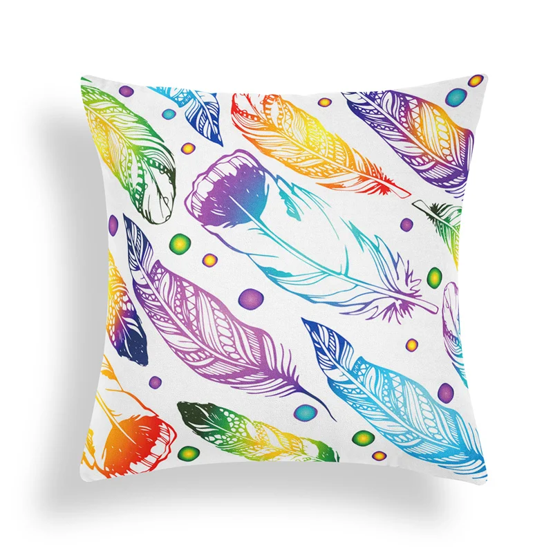 

Декоративные наволочки с красными перьями, бархатная наволочка, домашняя Скандинавская наволочка для улицы, предметы