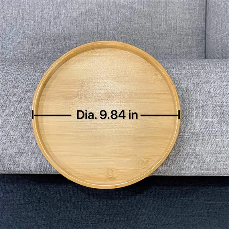 

Round Camping Table Multifunctional Storage With Leg Bamboo Tray Foldable Storage Bamboo Disc Sofa Disc Coaster Plate Tray