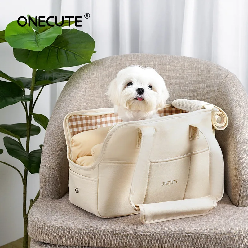 

Portable Puppy Dog Bag Portable Pet Carrier Bag One-shoulder Bag Mat Breathable 5KG Load Without Mat Dog Carrier Bag Hand-held