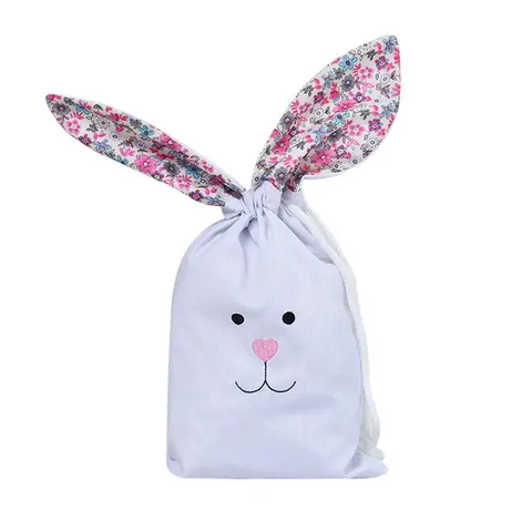 Длинные уши плюшевые украшения для вечерние яйца конфеты корзины счастливая Пасха Кролик ведра Кролик сумка-корзинка симпатичная сумка для хранения