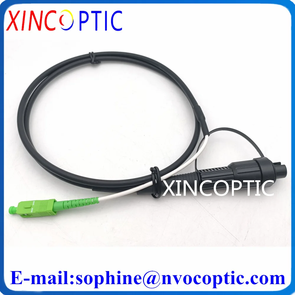 

IP67 Waterproof Corning HUAWEI Mini SC/APC 1M 5.0mm Black Cable to SC/APC OptiTap Jumper Fiber Optic Connector Patch Cord