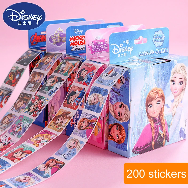 

Disney Kawaii Stickers Frozen Elsa And Anna Princess Sofia The First Mickey Mouse 200 Sheets In A Box Student Supplies For Kids