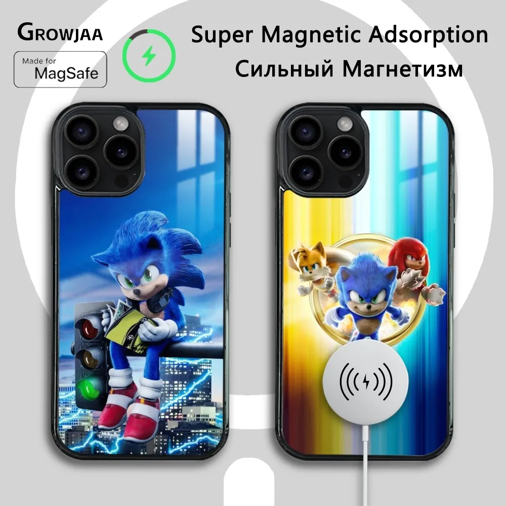 S-SupersonicS-s-SonicS-Game Phone Case For iPhone 16 15 14 13 12 11 Pro Max Plus Mini Magsafe Mirror Wireless Magnetic Cover