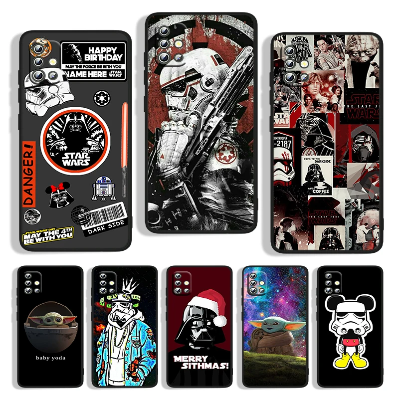 

Star Wars baby yoda Mickey For Samsung A73 A72 A71 A53 A52 A51 A41 A33 A32 A31 A22 A21S A13 A12 A03S A02 5G Black Phone Case