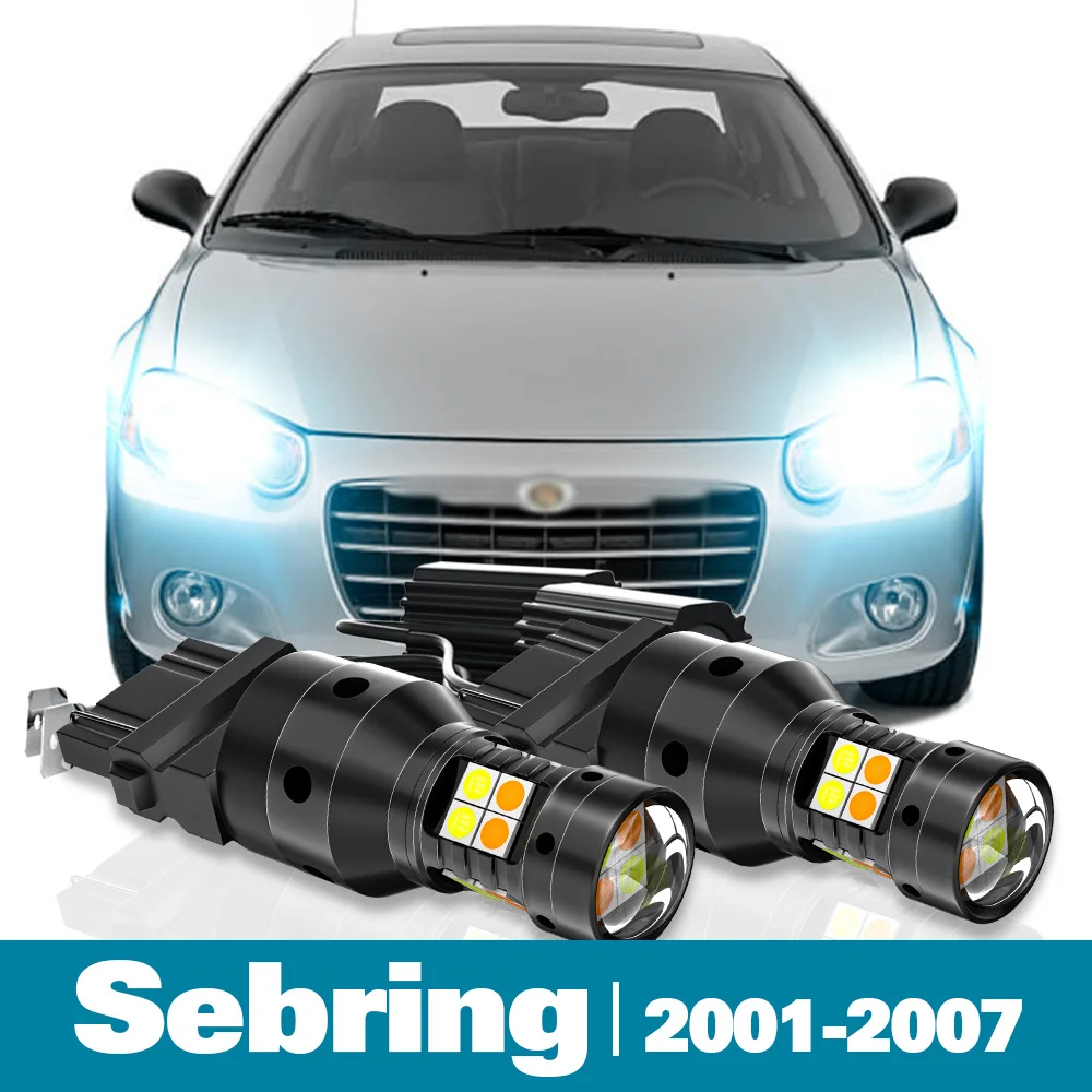 

2pcs LED Dual Mode Turn Signal+Daytime Running Light DRL For Chrysler Sebring Accessories 2001-2007 2002 2003 2004 2005 2006