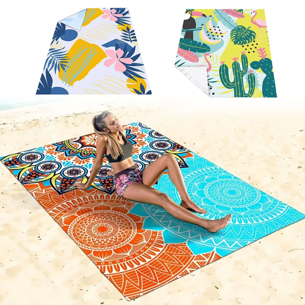 

Waterproof Pocket Beach Blanket Folding Camping Mat Mattress Portable Lightweight Mat Outdoor Picnic Mat Sand Beach Mat Game Mat