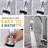360%c2%b0 rotatable faucet aerator nozzle 3 modes water tap kitchen faucet filter anti splash faucet extender bathroom accessories