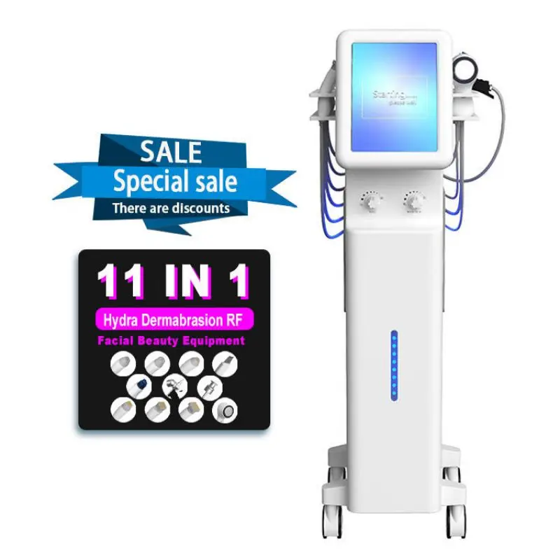 

Vertical Facial Cleaning Hydra 11In1 Hydrafacial Machine For Aqua Peeling Tigheting Wrinkle Removal Skin Mouisture