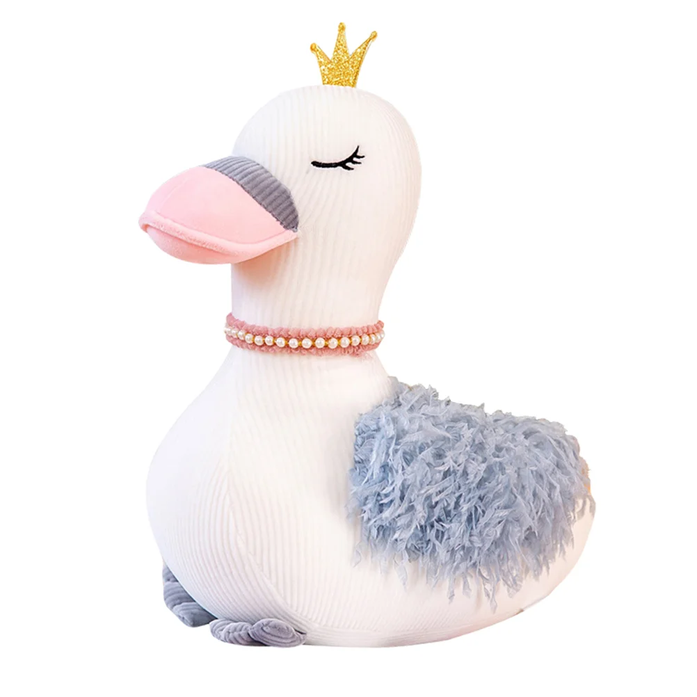 

Swan Plush Stuffed Playing Sofa Pillow Lovely Throw Pillow for Girl Birthday Gift 30cm ( Blue )