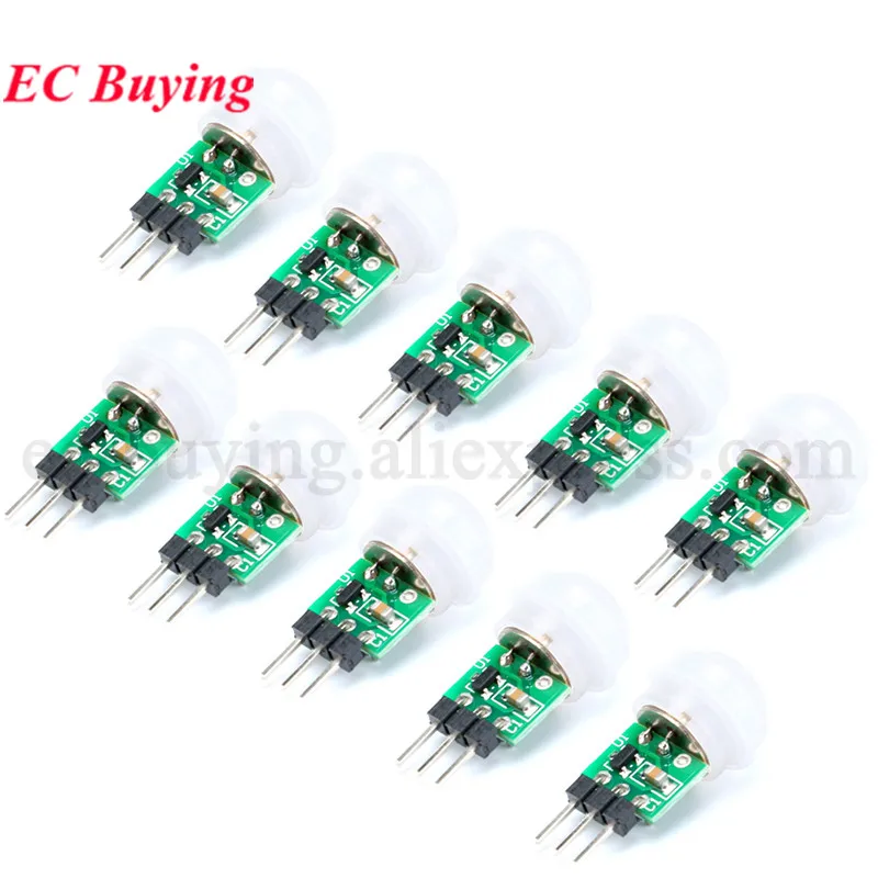 10 шт./1 шт. мини пироэлектрический инфракрасный PIR датчик движения человеческого тела модуль автоматического детектора AM312 переключатель постоянного тока 2,7 до 12 В