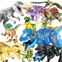 dinosaur park building block simulation dinosaur tyrannosaurus rex mini model building block childrens toy animal set gift lego