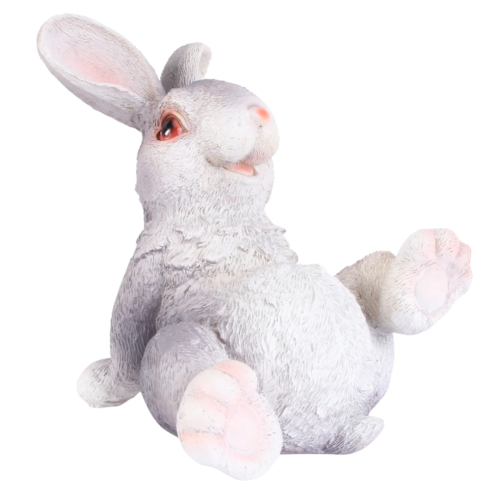 

1pc Kid's Resin Lifelike Resin Animal Craft Simulation Rabbit Rabbit Ornament for Home Children Garden