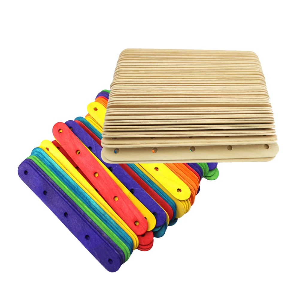 

Sticks Craft Popsicle Wood Wooden Stick Coloreddiy Natural Blank Cream Ice Colorful Labels Color