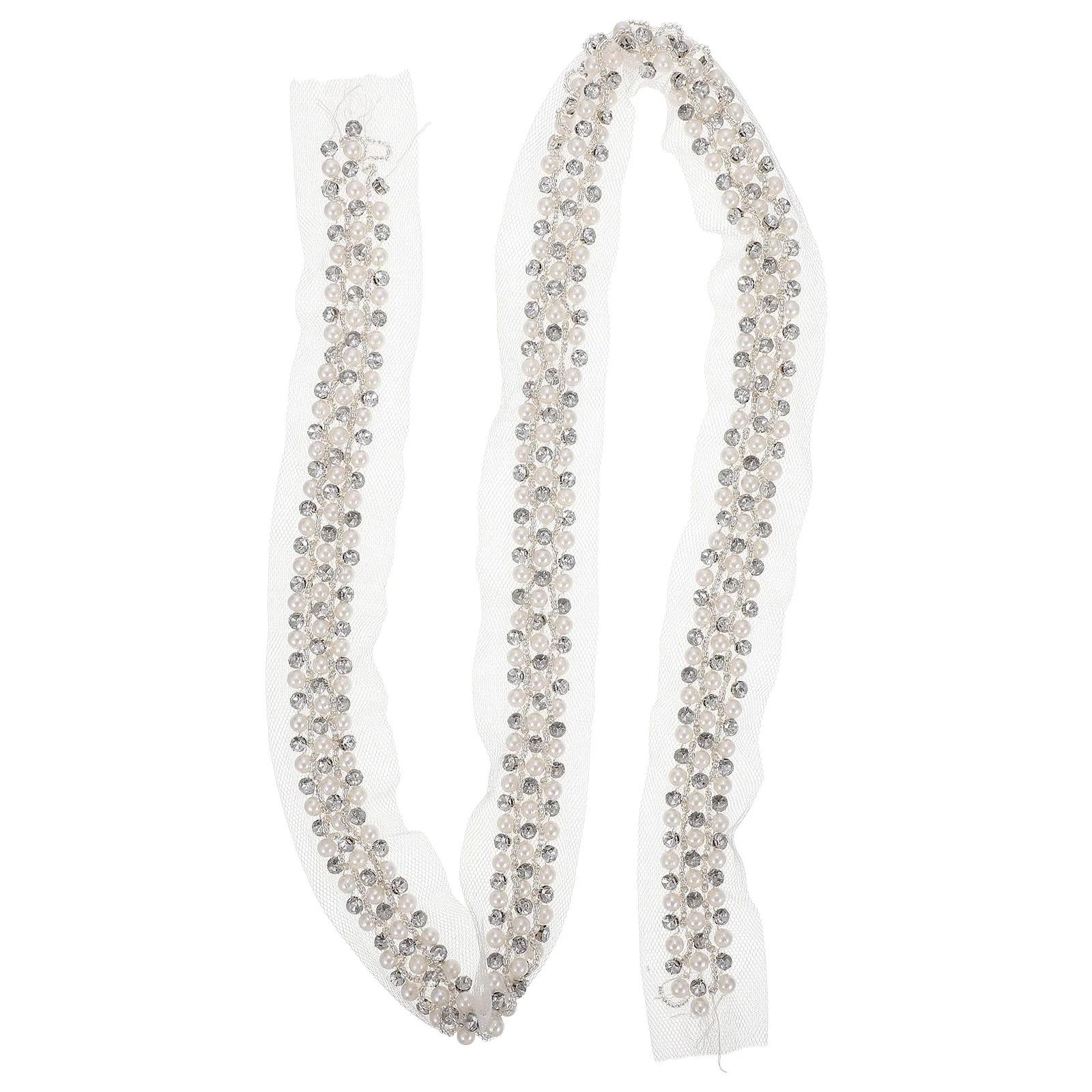 

Лента с кружевной отделкой, свадебное платье с кристаллами и жемчугом, Свадебная лента с бахромой, цепочка с жемчугом, бусинами, блестящая а...