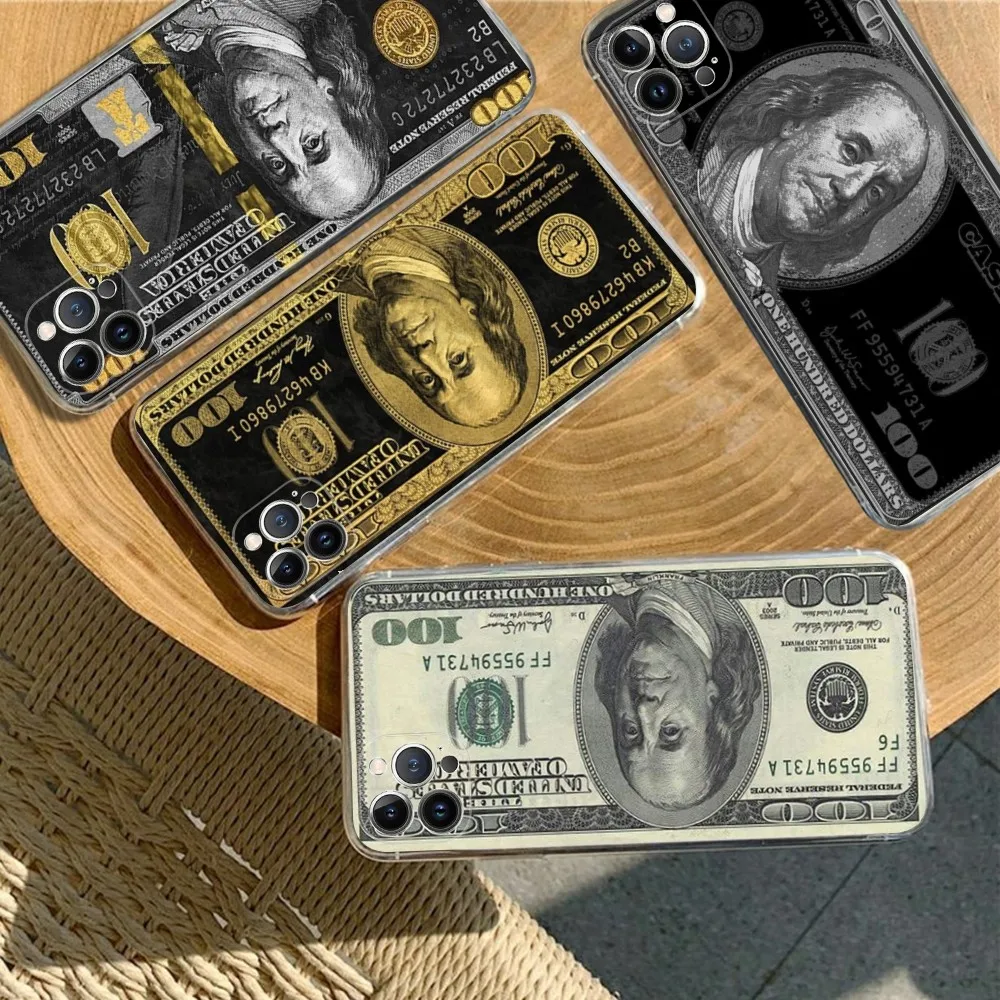 

Luxury dollar US Phone Case For iPhone 14 13 12 Mini 11 Pro XS Max X XR SE 6 7 8 Plus Soft Silicone Cover