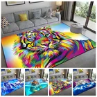 3D коврики с изображением животных, леопарда, тигра, Нескользящие Коврики для гостиной, удобный коврик с рисунком, мягкий напольный коврик, коврики для спальни